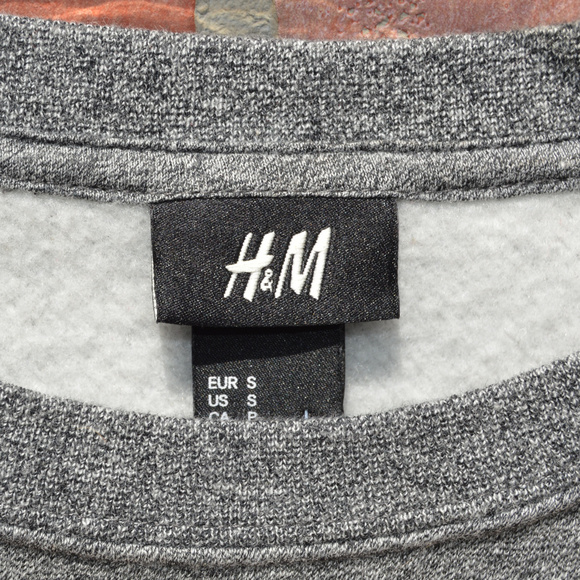 H&M Men's Grey Long Sleeve Sweatshirt Size Small - Picture 4 of 5